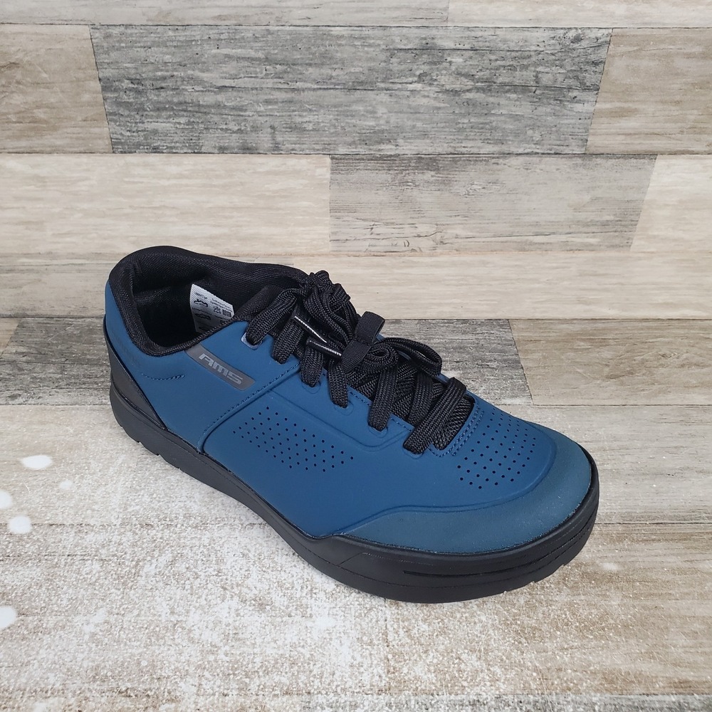 Shimano AM5 Women Cycling Shoes Sz 8.5 Aqua Blue Leather Lace Up Low Top Sneaker